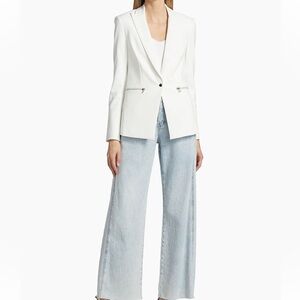 Veronica Beard Dickey Scuba White Blazer Jacket